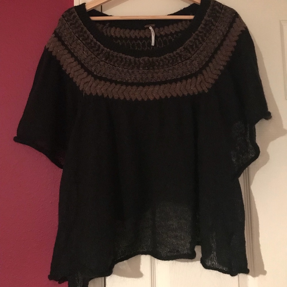 Free people poncho shirt